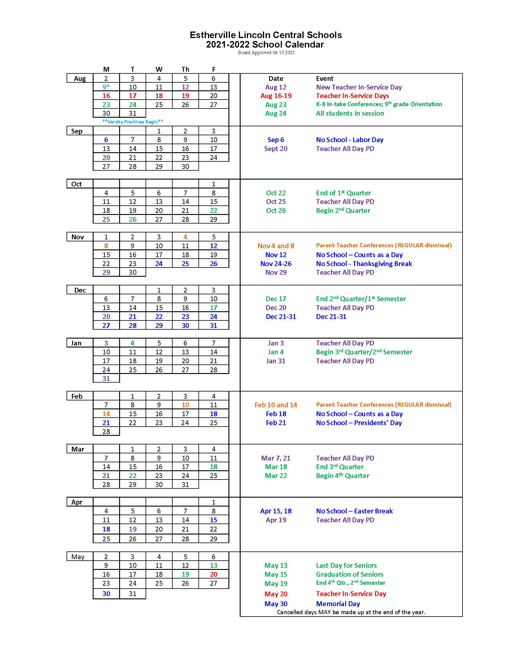 Lincoln Elementary Cedar Falls Academic Calendar 20222023 July